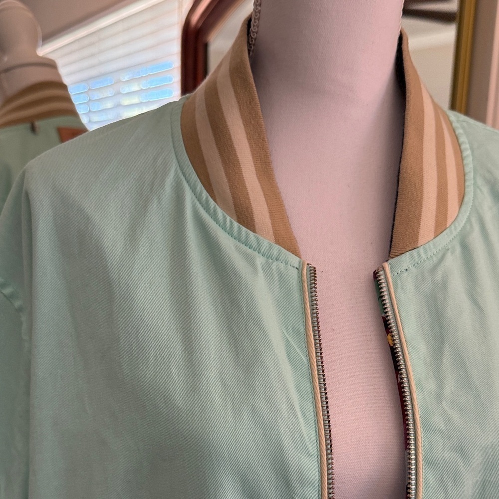 Scotch & Soda Reversible Bomber Jacket Mint Green & Floral 2-in-1 - Picture 3 of 14